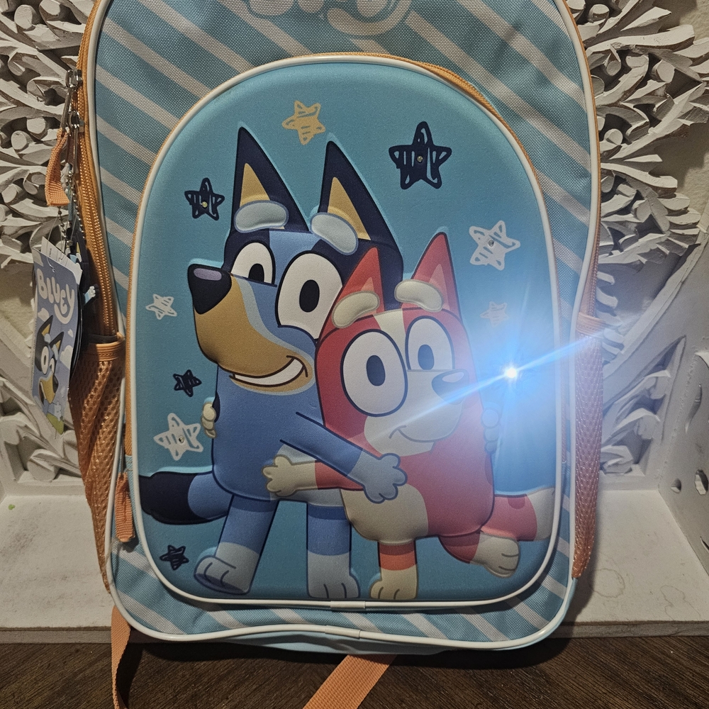 NEW Bluey Kids Light Up Backpack with Cartoon Characters - Picture 2 of 4